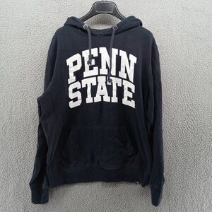 Penn State Hoodie‎ Mens Medium Navy Blue Pullover Sweatshirt Logo Spellout 47